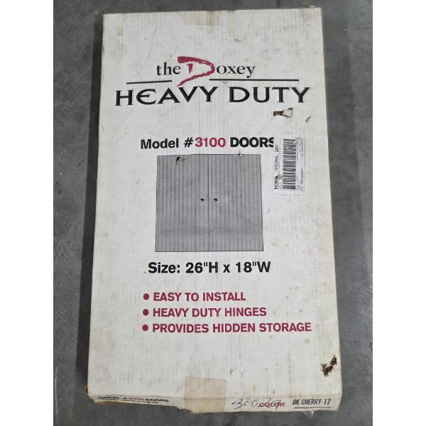New In Box- The Doxey Heavy Duty 26''x18'' Cherry Finish Door Kit 