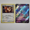 Image 1 : Two Assorted Holo Rare Pokemon Trading Cards Including Black Star Promo SWSH042 Eevee 