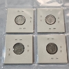 Image 6 : Four 90% Silver Mercury Dimes: 1941-S, 1937-P, 1935-P, 1943-S FV: $0.40