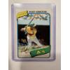 Image 1 : 1980 Topps Rickey Henderson ROOKIE Baseball Card In Protective Holder - Mint Condition