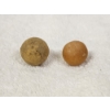 Image 1 : Two Small Clay Marbles ~ Unique & Rare Pieces!