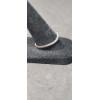Image 2 : Women's 14K White Gold V Shaped Ring With Diamonds - Size 9 - Weight: 1.6g