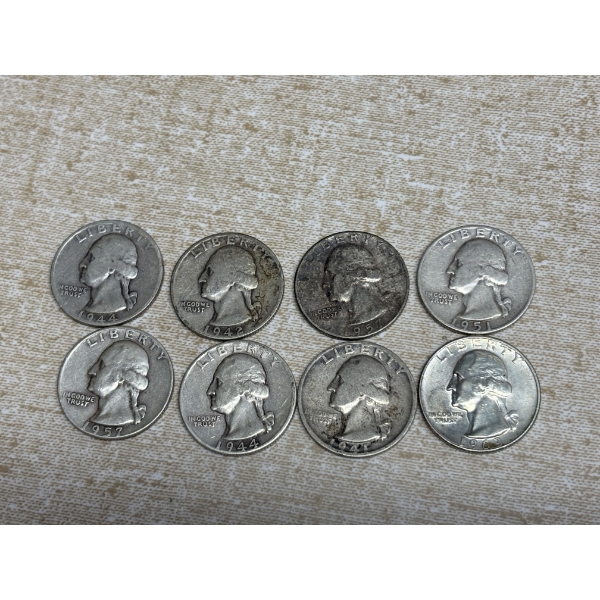 90% Silver U.S. Quarters - FV $2.00 - Various Years