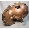 Image 6 : 18" Vintage U.S Navy Mark V WWII Era Copper Brass Morse Diving Equipment Co Diving Helmet 
