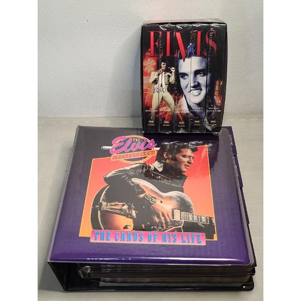 HUGE Collection of Elvis Presley Trading Cards & NEW In Box Elvis VHS Set