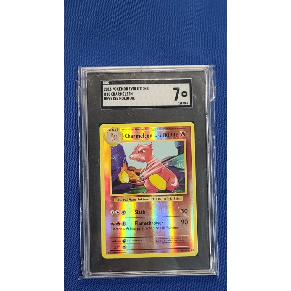 SGC 2016 Pokémon Evolutions #10 Charmeleon Reverse Holofoil 7 NM Pokémon Card