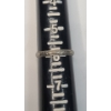 Image 5 : 10K White Gold Plumb Art Carved Ring - Size 6 - Weight: 0.9g