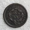 Image 3 : United States 1850 Braided Hair Large Cent One Cent Coin