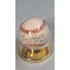 Image 1 : Enos Slaughter Autographed Rawlings Baseball In Display Stand
