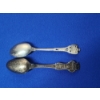 Image 5 : 2 - Vintage Sterling Silver Collectible Spoons: Flower Design & Chicago Theme - TW: 44.2g