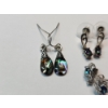 Image 4 : Three Pairs of Sterling Silver Earrings: Dangle and Stud, Various Gemstones - TW: 6.0g