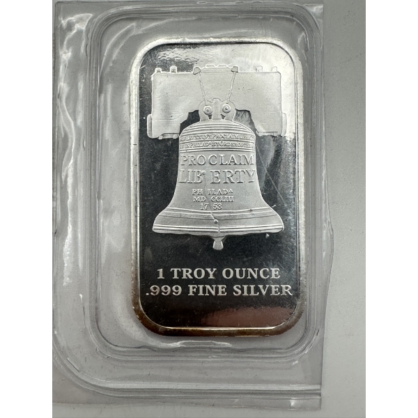 SD Bullion Proclaim Liberty 1 troy ounce .999 fine silver bar
