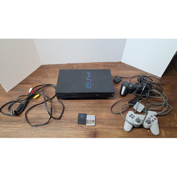 PlayStation 2 Console With Memory Cards, Power Cable & Controllers