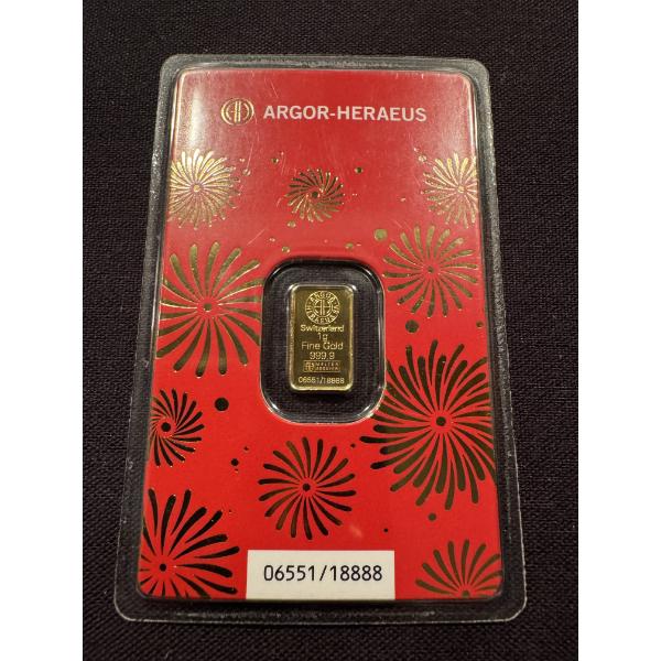 2025 One Gram Gold Bar - Year of The Snake - Mint Condition
