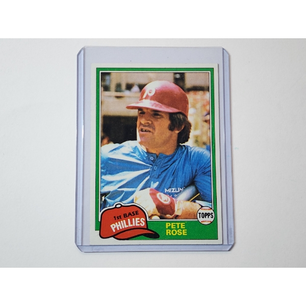 1981 Pete Rose Baseball Card #180 - in Protective Sleeve