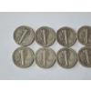 Image 5 : x10 Assorted Years & Mint Marks U.S. 90% Silver Mercury Dimes FV: $1.00