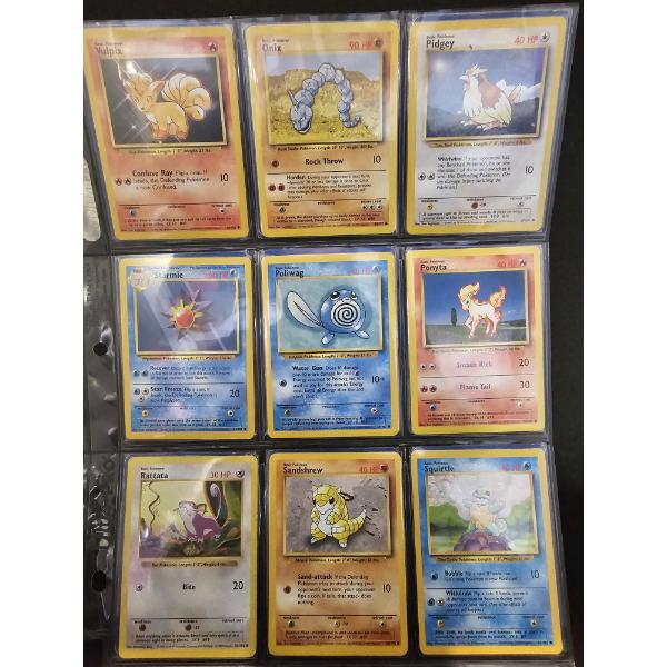 Lot of (9) Assorted Rare Vintage Pokemon Trading Cards