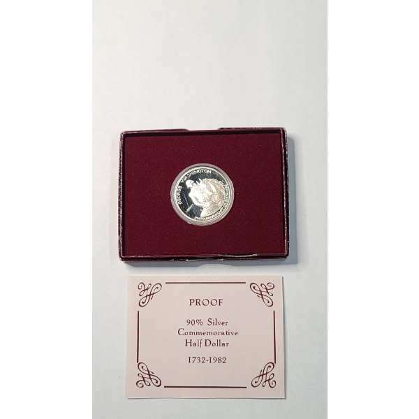 1982 George Washington Commemorative 90% Silver Proof Half Dollar