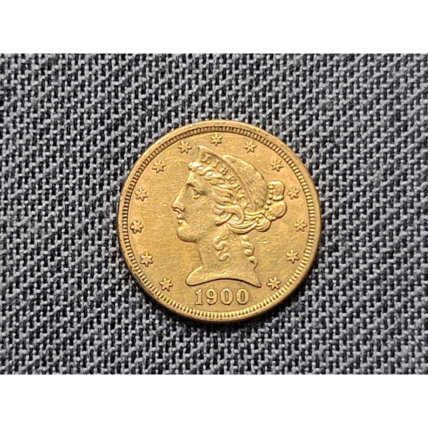 1900 $5 Liberty Head Gold Coin