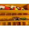 Image 8 : Rebel Tackle Box - Fishing - 3 pull out trays - filled with Lures - Bobbers - Hooks - Etc 