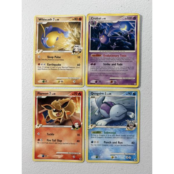 Lot of 4 Assorted Vintage Pokemon Trading Cards