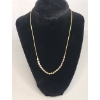 Image 1 : 14K Gold 18" Necklace With Accent Stones - Weight: 3.5g