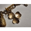 Image 2 : Gold-Tone Charm Bracelet, Assorted Charms, One Charm Marked 9K Gold - See Description! 