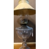 Image 2 : Vintage 21" Tall Oil Lamp With Tin Shade On Chimney As Shown - See Pics