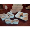 Image 1 : Porcelain Flatware Holders (Dining Accessories) New In Box & Divided Porcelain Serving Tray