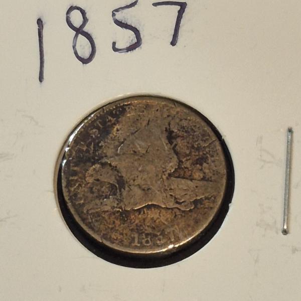 U.S. RARE COINAGE -1857 FLYING EAGLE CENT  - SEE PICS FOR CONDITION