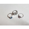 Image 3 : Three Costume Rings - Pink/Blue Stones, "J" Initial - Size 8