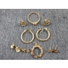Image 1 : Assorted Lot of 14K Gold Jewelry Including Earrings, Pendant & A Ring - 8.7 Grams Total