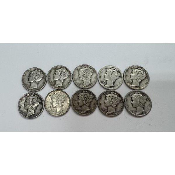 United States 90% Silver Dimes- $1.00 Face Value - Assorted Dates- Wonderful Condition