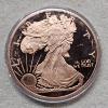 Image 1 : One Five Ounce AVP .999 Fine Copper Walking Liberty Round Bullion Coin