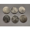 Image 1 : 6 - RARE 1/10 Ounce .999 Fine Silver Troy Coins - From Private Collection - Hard To Find - Mint 