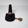 Image 1 : Two 10K Yellow Gold Ring, One w/ Ruby Gemstones & One Distorted Ring - TW: 8.1g 