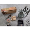 Image 10 : Vintage Collectables Group Including- Bell, Carved Cork, Tin Cup & Lid, Sterno Vaporizer And More