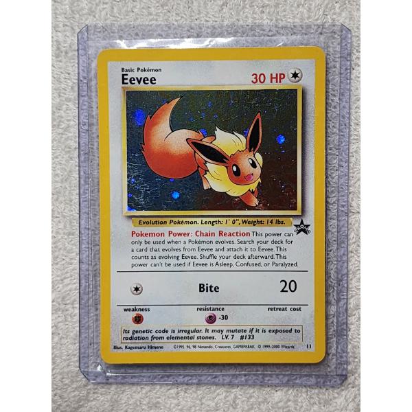 Vintage Holo Rare Black Star Promo Eevee #11 Pokemon Trading Card