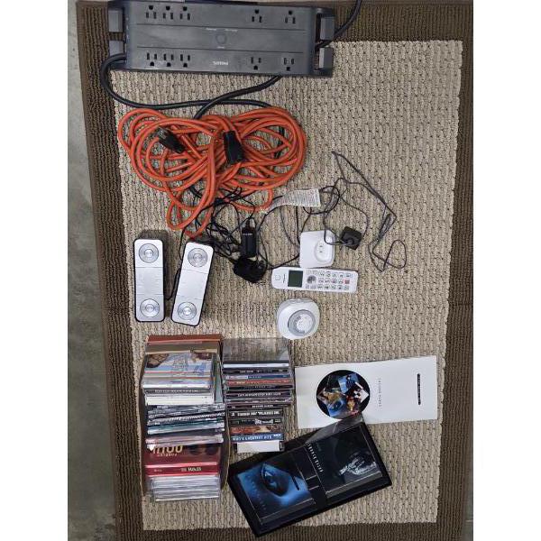Two Emerson Smart Sets, Power Strip, Extension Cord, CDs, Tapes, & More!