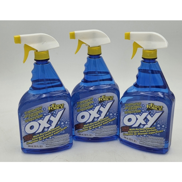 Brand New- Three 32oz Spray Oxy Multi Surface Cleaner