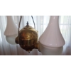 Image 3 : Vintage Electrified Angle Lamp As Shown - Frosted Replacement Shades - No Markings  