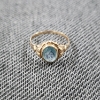 Image 1 : 10K Yellow Gold Ring Ft. Nice Translucent Blue Stone ~ Size 5 ~ Weighs 1 Gram Total