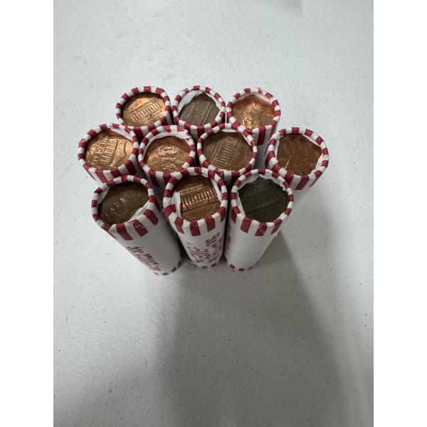10 - Bank Rolls Of United States Lincoln Cents Pennies - Mint Condition - Various Years - Mixed Roll