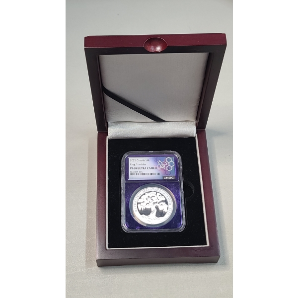 NGC 2025 PF 68 ULTRA CAMEO Croatia 4 Euro King Tomislav 1 Troy Oz .9999 Silver Coin In Wooden Box