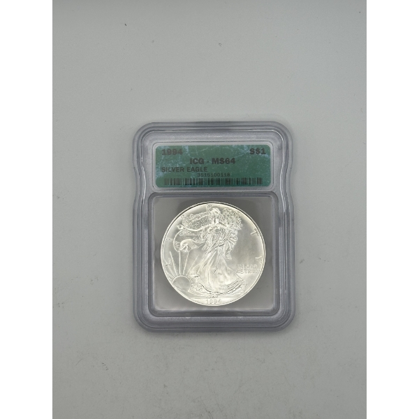 ICG MS64 1994 Silver American Eagle