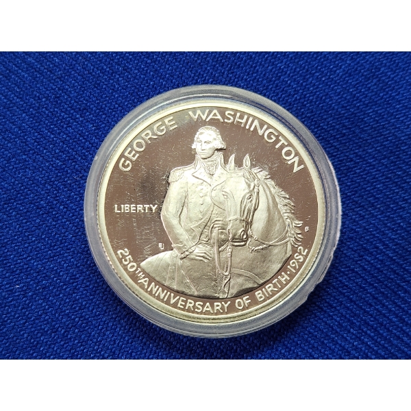 1982-S Silver Half Dollar George Washington Commemorative - In Capsule - 90% Silver