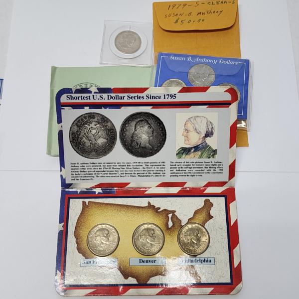 Susan B. Anthony Dollar Coin Collection: Including Sought-After 1979-S **Clear S** See Photos! 