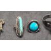 Image 3 : Assorted Costume Jewelry Including Turquoise Rings, Brooch & Bangle 