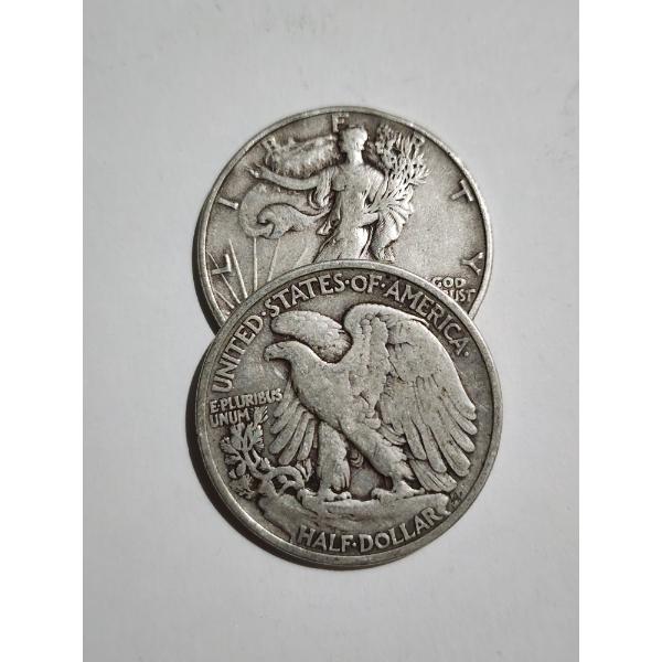 $1.00 Face Value in Assorted 90% Silver U.S. Walking Liberty Half Dollars ~ Dates & Conditions Vary!