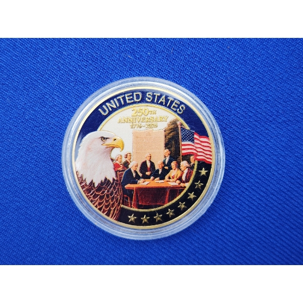 Limited Edition United States 250th Anniversary Commemorative Coin - Mint Condition In Capsule! 